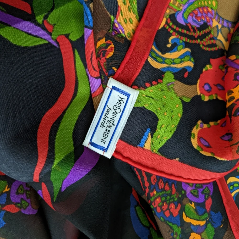 LIVE SHOW ITEM 💥 Yves Saint Laurent silk scarf - Picture 6 of 7